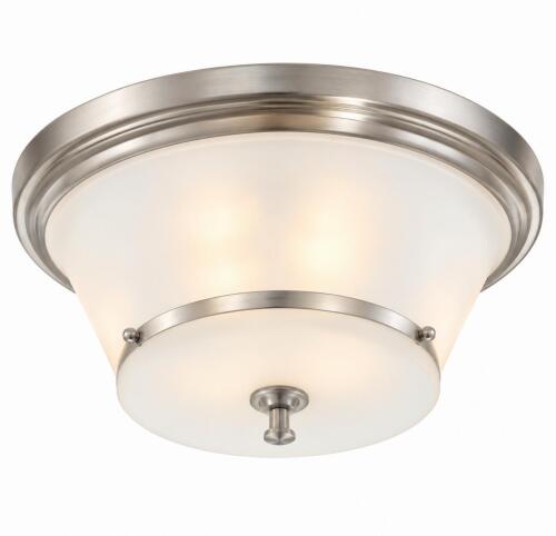 BRUSHED NICKEL FLUSH-MOUNT CEILING LIGHT