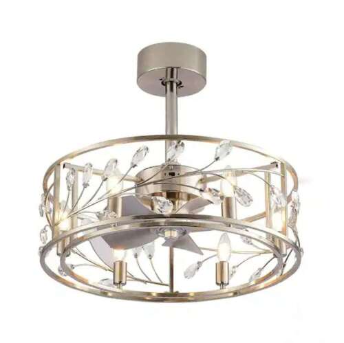 BREEZARY BLOOMING SATIN NICKEL CEILING FAN