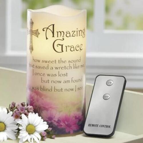 LED AMAZING GRACE MUSICAL CANDLE