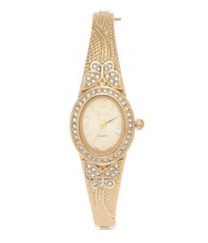 CRYSTAL HINGED BANGLE WATCH