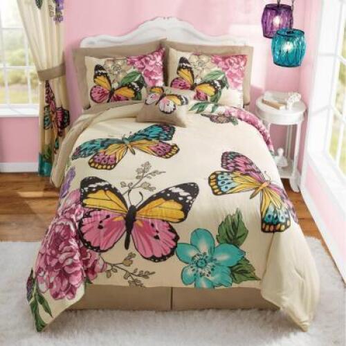 BUTTERFLY COMFORTER SET - QUEEN