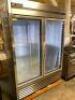 TRUE TWO DOOR REACH IN GLASS DOOR COOLER. - 2