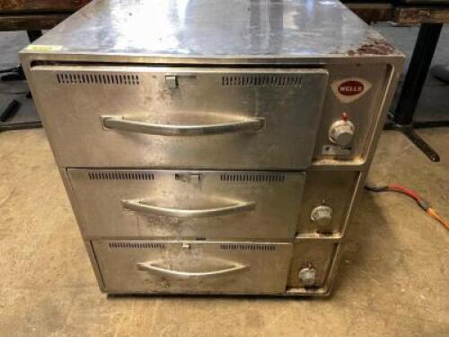WELLS THREE DRAWER CHIP WARMER