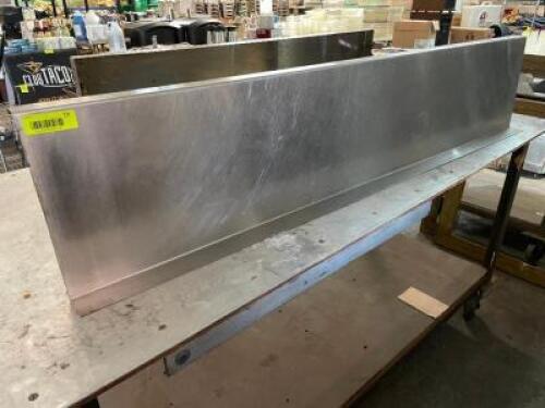 60" X 12" STAINLESS WALL SHELF WITH BRACKETS
