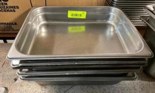 (4) HALF SIZE STAINLESS INSERTS