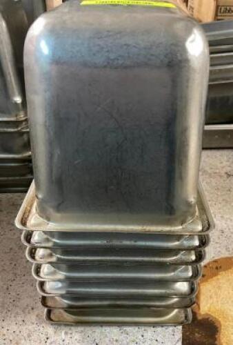 (6) 1/6 SIZE STAINLESS INSERTS