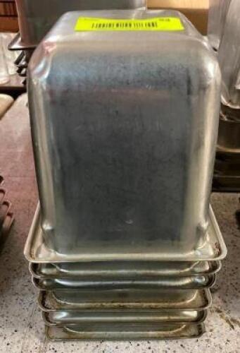 (6) 1/6 SIZE STAINLESS INSERTS