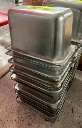 (12) 1/9 SIZE STAINLESS INSERTS