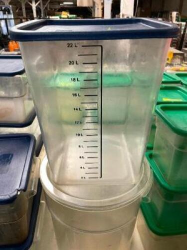 (3) 22 QT PLASTIC CONTAINERS