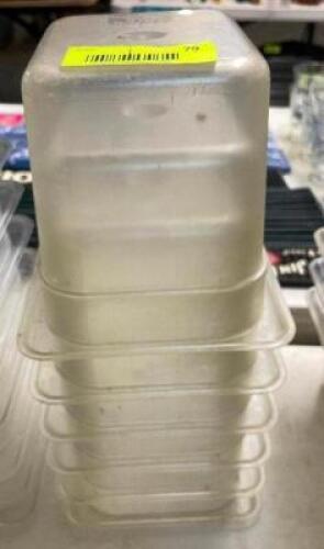 (6) 1/6TH SIZE PLASTIC INSERTS