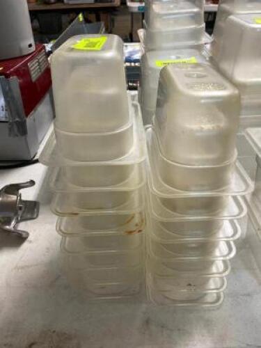 (15) 1/9 SIZE PLASTIC INSERTS