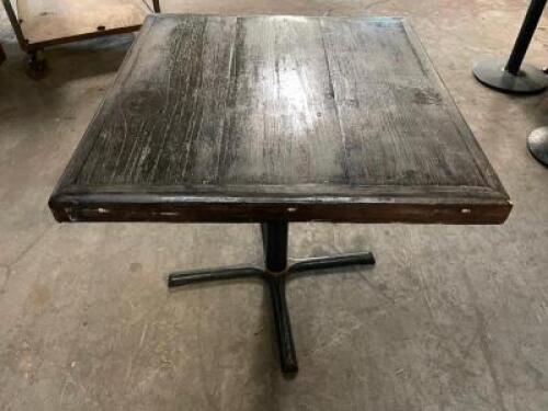 (2) 32" X 32" WOODEN TABLE W/ BASE.