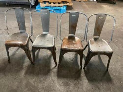 (8) METAL STACK CHAIRS