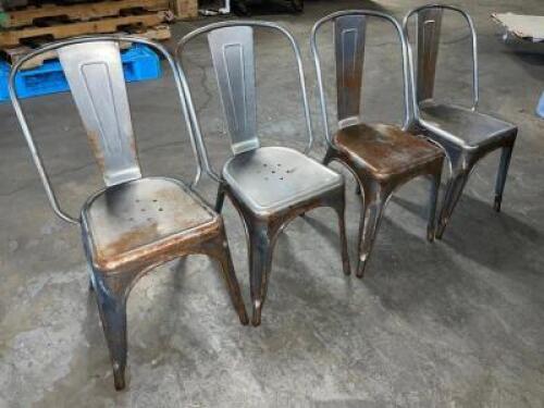 (8) METAL STACK CHAIRS