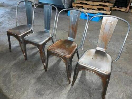 (8) METAL STACK CHAIRS