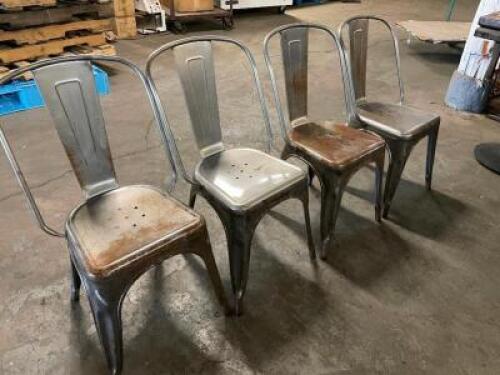(8) METAL STACK CHAIRS