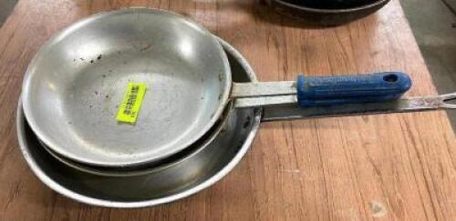 (3) ASSORTED SKILLETS.