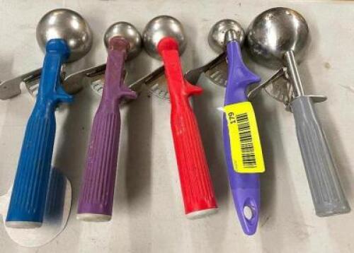 (5) ASSORTED FRUIT SCOOPS