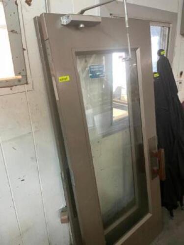 (2) 36" X 80" METAL SECURITY DOORS W/ WINDOWS