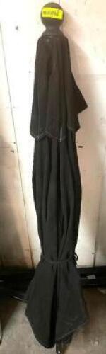 8' BLACK CANVAS PATIO UMBRELLA W/ STAND
