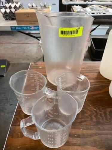 (4) ASSORTED PLASTIC MEASURING CUPS