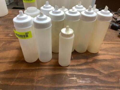 (12) ASSORTED SMALL ER PLASTIC SQUEEZE BOTTLES