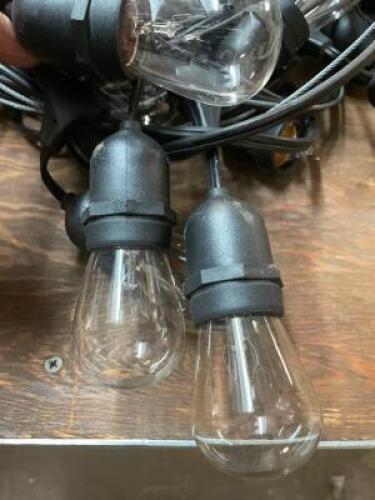 (3) LARGE STRANDS OF PATIO STRING LIGHTS W/ BULBS