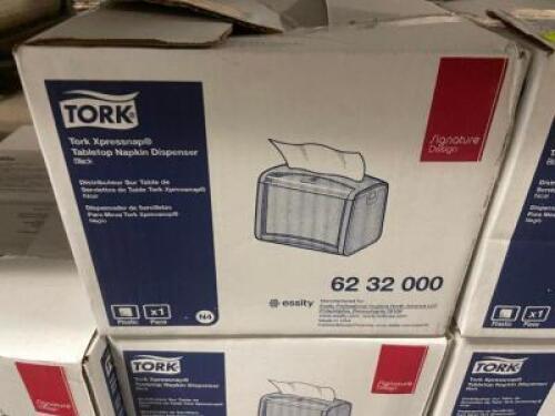 (10) BOXES OF TORK NAPKIN DISPENSERS.
