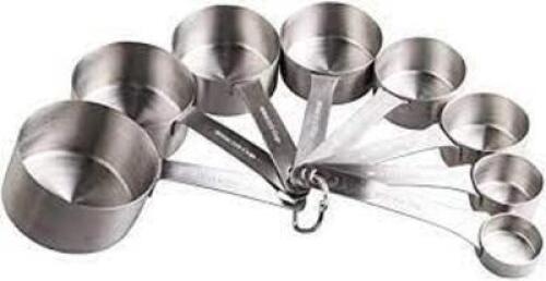 DESCRIPTION: (4) SETS OF MEASURING CUPS RETAIL$: $12.49 EA SIZE: 5 PC QTY: 4