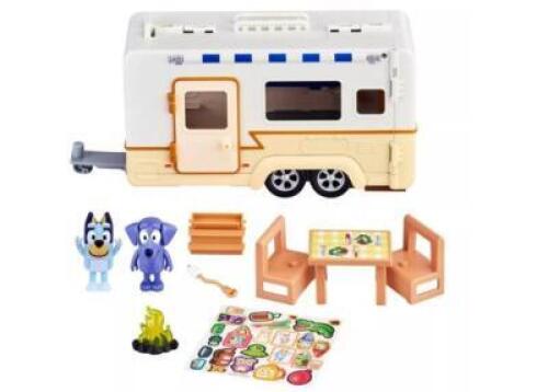 DESCRIPTION: (1) BLUEY AND JEAN LUC'S CARAVAN ADVENTURE PLAYSET BRAND/MODEL: BULEY RETAIL$: $30.00 EA QTY: 1