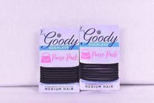 DESCRIPTION: (4) PACKS OF (3) PACKS OF (7) HAIR ELASTICS BRAND/MODEL: GOODY #3000556 INFORMATION: BLACK RETAIL$: $5.00 EA QTY: 4