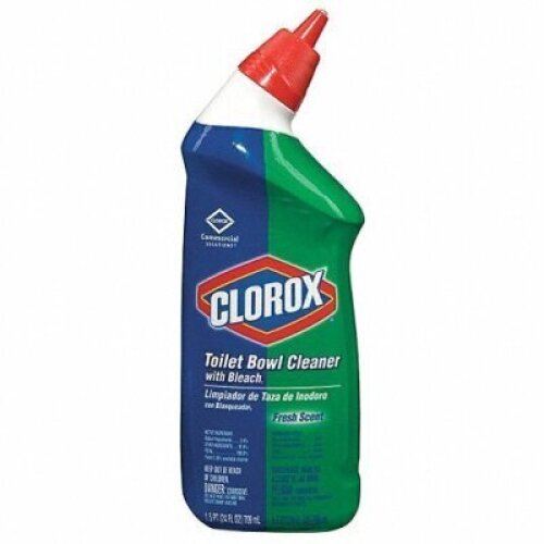 DESCRIPTION: (6) TOILET BOWL CLEANER WITH BLEACH BRAND/MODEL: CLOROX #1AU29 INFORMATION: FRESH SCENT FRAGRANCE RETAIL$: $6.00 EA SIZE: 24 OZ QTY: 6