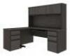 DESCRIPTION: (1) REVERSIBLE L-SHAPED DESK BRAND/MODEL: BESTAR/13493 INFORMATION: BARK GRAY-SLATE/WITH HUTCH/MUST COME INTO INSPECT CONTENTS RETAIL$: 1