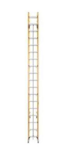 DESCRIPTION: (1) FIBERGLASS LADDER BRAND/MODEL: WERNER/T6236-2GS INFORMATION: ORANGE & YELLOW/LOAD CAPACITY: 300 LBS RETAIL$: 572.06 SIZE: 19"BOTTOM W