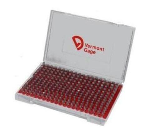DESCRIPTION: (1) PIN GAGE SET BRAND/MODEL: VERMONT GAGE/101100500 INFORMATION: CLASS ZZ/250-PIECES/MINOR DAMAGES TO CASE, MUST COME INTO INSPECT RETAI