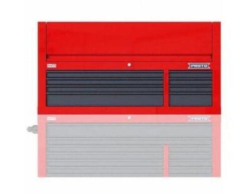 DESCRIPTION: (1) TOP CHEST BRAND/MODEL: PROTO/JSTV5528CD08RG INFORMATION: GLOSS RED/LOAD CAPACITY: 1,250 LBS/6 TO 10 DRAWERS/MINOR DAMAGES, MUST COME