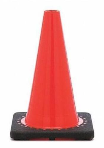 DESCRIPTION: (5) TRAFFIC CONE BRAND/MODEL: JBC REVOLUTION/RS30008C INFORMATION: ORANGE & BLACK/PVC RETAIL$: 11.44 EACH SIZE: 12"H X 8-5/8"OUTSIDE DIA