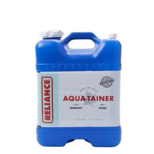 DESCRIPTION: (2) AQUA-TAINER WATER STORAGE CONTAINER BRAND/MODEL: RELIANCE/00033190 INFORMATION: BLUE/PREMIUM SCREW-ON CAP RETAIL$: 19.66 EACH SIZE: 7