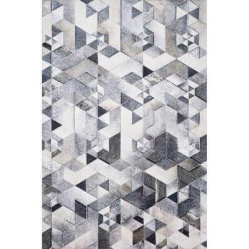 DESCRIPTION: (1) MADDOX PRINTED PATCHWORK AREA RUG BRAND/MODEL: LOLOI II/MAD-02 INFORMATION: GRAY & IVORY/COWHIDE RETAIL$: 170.95 SIZE: 5' X 7'6" QTY: