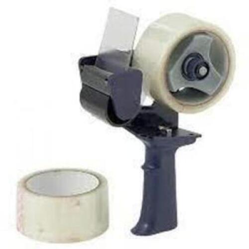 DESCRIPTION: (4) TAPE GUN WITH TAPE BRAND/MODEL: RP LUMBER INFORMATION: BLUE RETAIL$: $13.00 EA SIZE: 2X55YD QTY: 4