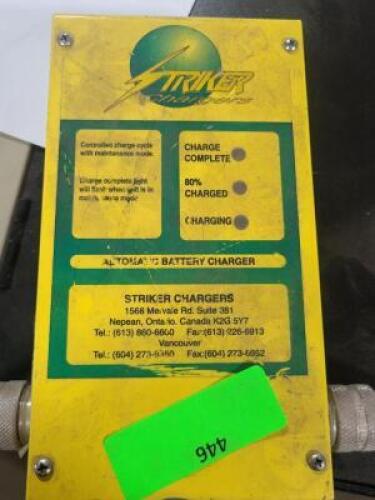 DESCRIPTION: (1) AUTOMATIC ONBOARD BATTERY CHARGER BRAND/MODEL: STRIKER INFORMATION: YELLOW SIZE: SC 12/8-A QTY: 1
