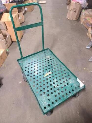 DESCRIPTION: (1) ROLLING CART INFORMATION: GREEN QTY: 1