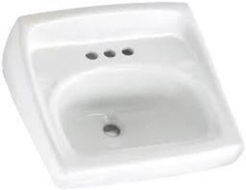 DESCRIPTION: (1) WALL MOUNT LAVATORY SINK BRAND/MODEL: AMERICAN STANDARD #1355012.020 RETAIL$: $88.89 SIZE: 1.25 IN QTY: 1