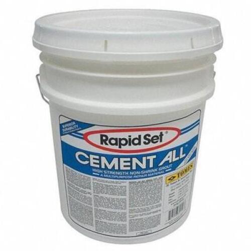 DESCRIPTION: (1) CEMENT ALL BRAND/MODEL: RAPID SET #15F523 INFORMATION: GRAY COVERAGE 3 SQ FT @2IN RETAIL$: $77.10 SIZE: 60 LB QTY: 1