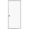 36 IN. X 80 IN. FLUSH PRIMED STEEL PREHUNG LEFT-HAND INSWING FRONT DOOR