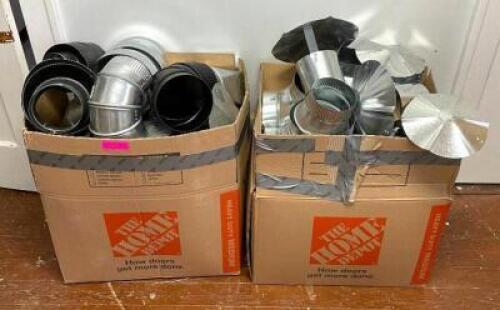 ASSORTED HVAC DUCTING AND VENTING SUPPLIES AS SHOWN