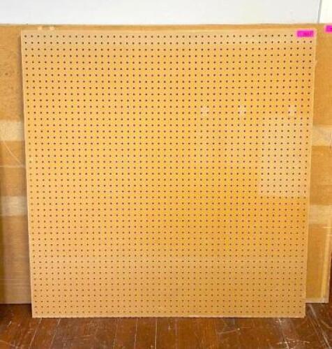 (6) 48" X 48" WOODEN PEGBOARD