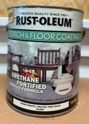 (2) PORCH AND FLOOR URETHANE FORTIFIED ACRYLIC COATING- PURE WHITE/PASTEL TINT BASE GLOSS