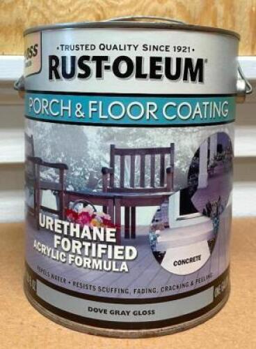 (2) PORCH AND FLOOR URETHANE FORTIFIED ACRYLIC COATING- DOVE GRAY GLOSS
