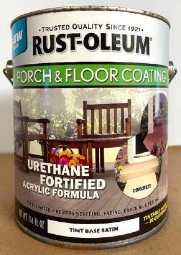 (3) PORCH AND FLOOR URETHANE FORTIFIED ACRYLIC COATING- TINT BASE SATIN